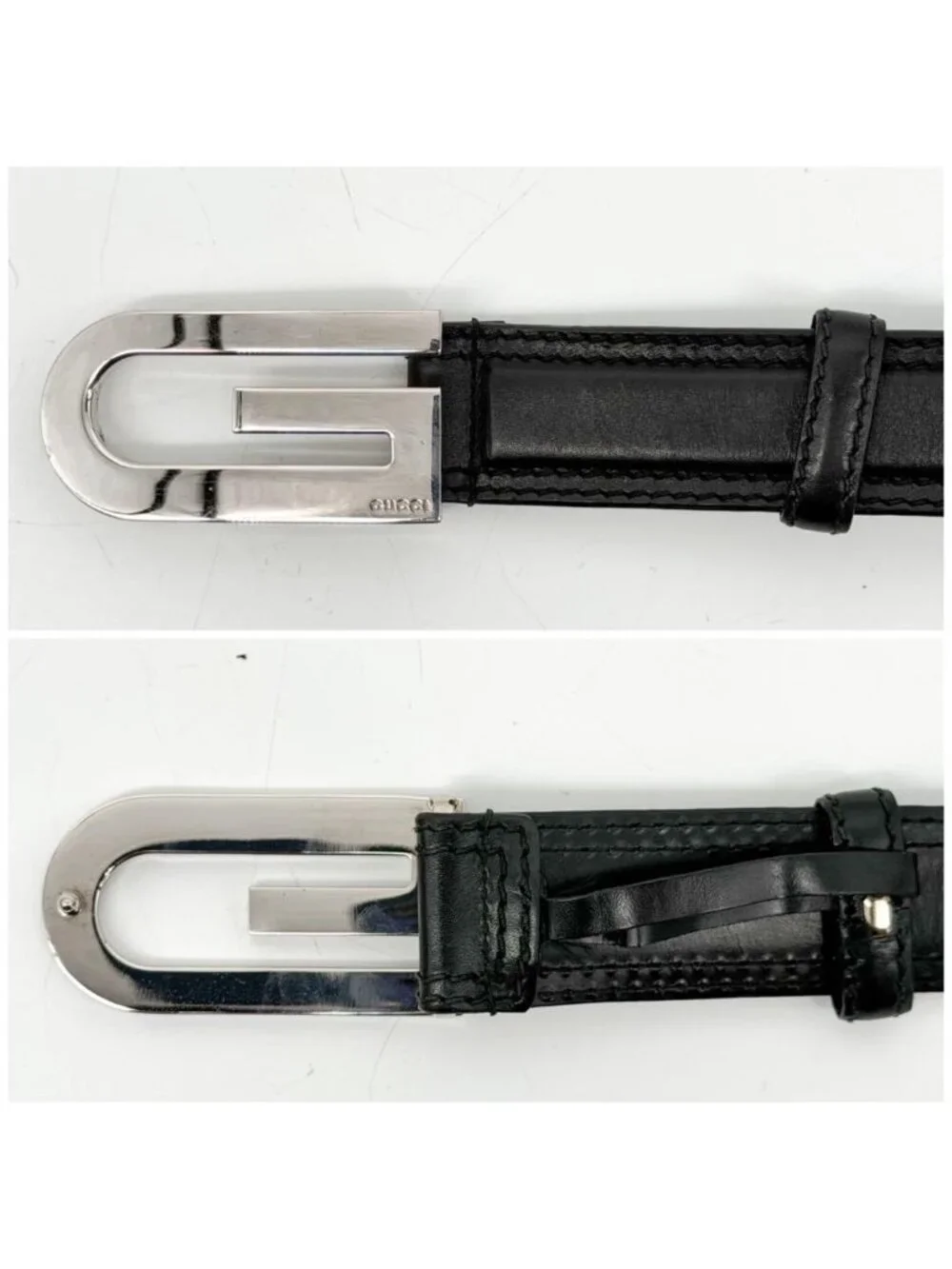 Gucci Era Leather Belt Black Vintage